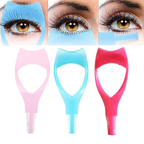 Mascara Shield Applikator Guard,3 in 1 Wimpern Werkzeuge Mascara Shield Applikator Guard,Wimpernbürste Werkzeug 3 in 1 Make-up Anfänger Essentials Werkzeug Obere untere Augenwimpern Mascara Guard von Aumude