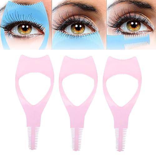 Mascara Shield Applikator Guard,3 in 1 Wimpern Werkzeuge Mascara Shield Applikator Guard,Wimpernbürste Werkzeug 3 in 1 Make-up Anfänger Essentials Werkzeug Obere untere Augenwimpern Mascara Guard von Aumude