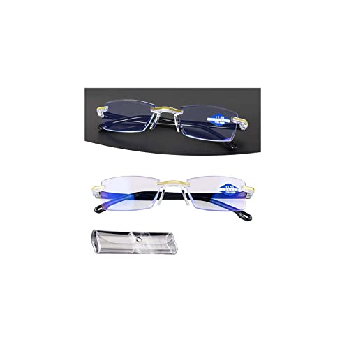 Progressive Far and Near Dual-use Reading Glasses, Anti Blue Ray Reading Glasses, Progressive Multifocus Reading Glasses Men Women (+2.00) von Aumude