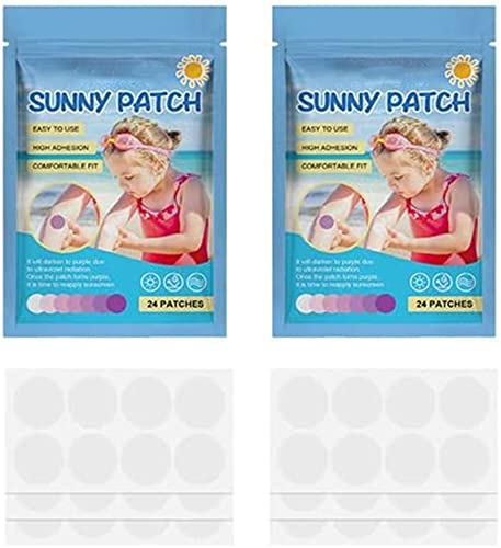 UV-Aufkleber für Sonnenschutz, wasserdichte UV-Sonnenaufkleber, Sonnenschutz, UV-Sonnenaufkleber,Sonnenschutz,UV-Erkennung, Erinnerung UV-Patch, Sonnenschutz-Aufkleber, erneute Erinnerung (48 Stück) von Aumude