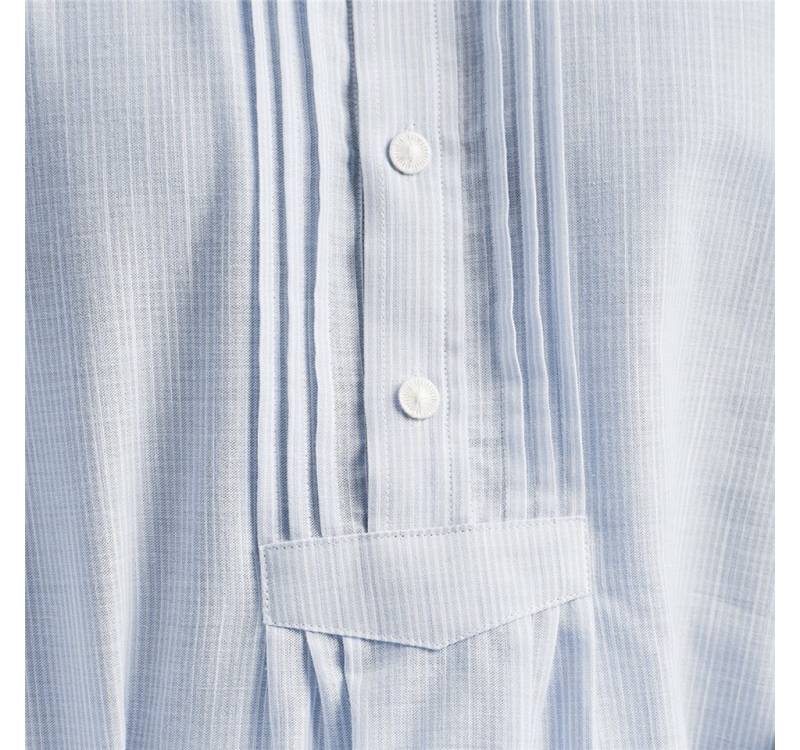 Aumühle Trachtenhemd Pfoad Trachtenhemd mit Stehkragen hellblau weiss von Aumühle