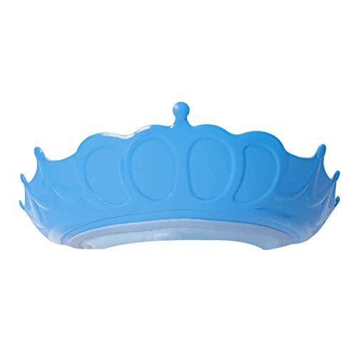 Baby-Duschhaube, Duschhaube für Kinder, Duschvisier, schützt Augen und Ohren, verstellbares Baby-Badevisier, Duschhaube für Kinder (blaue Krone, Einheitsgröße) von Aunaeyw