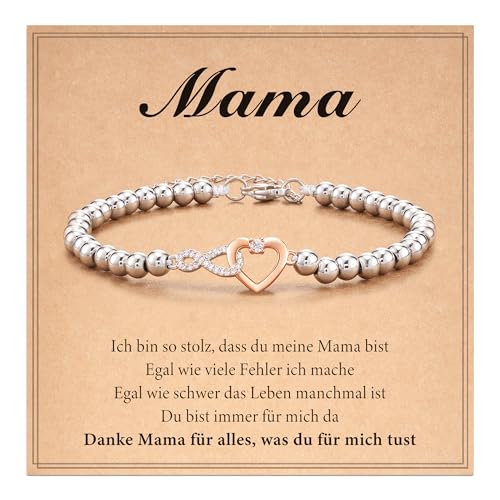 Aunis Geschenk für Mama, Mama Geschenk Armband Geburtstag für Beste Mutter Frauen Damen Geburtstagsgeschenk Weihnachtsgeschenke Muttertagsgeschenk Ostergeschenke Personalisierte Valentinstag von Aunis