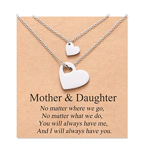 Aunis Geschenke für Mama Mutter Tochter Geschenk Mutter Tochter Kette Ketten für 2 Schmuck Geschenk für Mama zum Geburtstag von Aunis