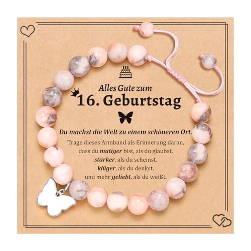 Aunis 16 16. Geburtstag Mädchen, Teenager Mädchen Geschenke Geburtstagsgeschenk Geburtstag Schmetterlingsarmbänder für 16 Jährige Jahre Mädchen von Aunis