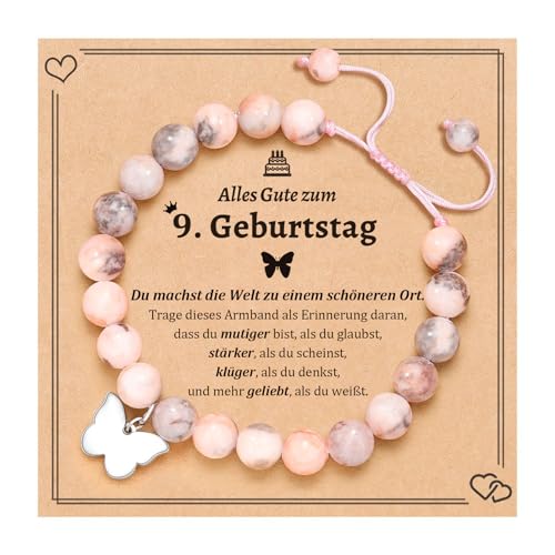Aunis Geschenk Mädchen 9 Jahre, Schmetterlingsarmbänder als 9. Geburtstagsgeschenk für Mädchen Aunis Geschenk Mädchen 9 Jahre, Schmetterlingsarmbänder als 9. Geburtstagsgeschenk für Mädchen von Aunis