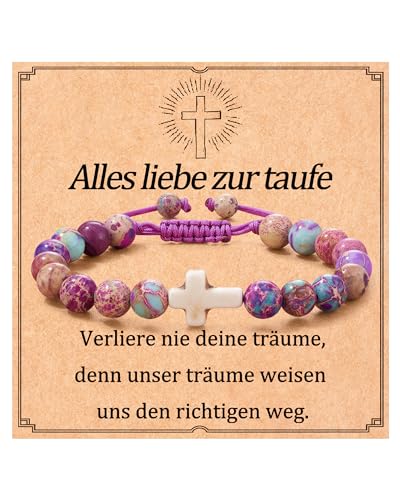 Aunis Taufgeschenke für Mädchen Mädchen-Kreuz-Armband, Kommunion, Schmuck, Geschenke für Mädchen von Aunis