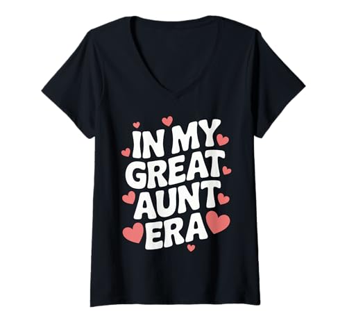 Damen Tante in der Ära meiner Großtante T-Shirt mit V-Ausschnitt von Aunt Family Apparel