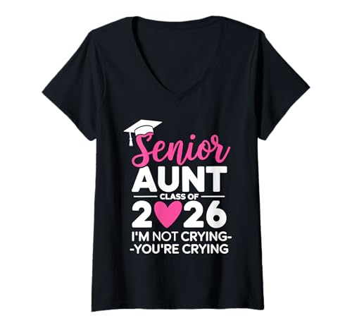 Damen Stolze Tante Einer älteren Tante 2026. Klasse Einer Tante von 2026 T-Shirt mit V-Ausschnitt Damen Stolze Tante Einer älteren Tante 2026. Klasse Einer Tante von 2026 T-Shirt mit V-Ausschnitt von Aunt Senior 2026