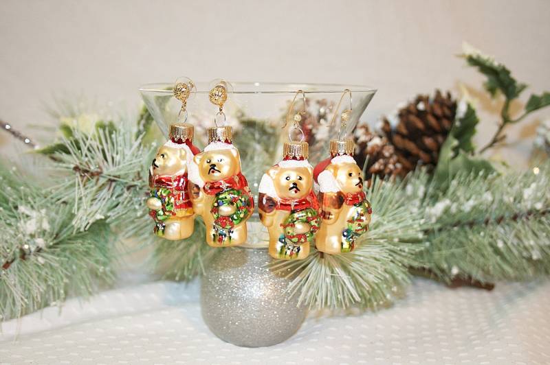 Bunte Weihnachten Bär Ohrringe Ornament Süße Urlaub Geschenke Für Ihre Unter 15 Dollar von AuntBeasBling