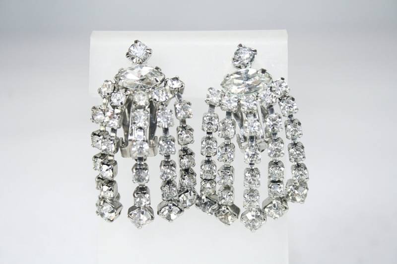 Funkelnde Strass Baumseider Ohrringe Vintage Hochzeit Besonderen Anlass von AuntBeasBling