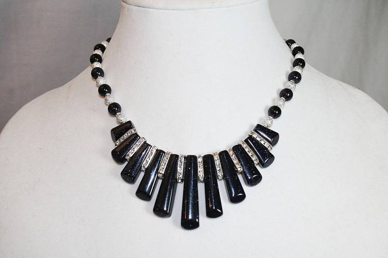 Glitzernde Blau Goldstone Und Strass Bib Halskette Hochzeit Atemberaubende Urlaub Geschenkideen Für Sie Statement Glitzernde Blau Goldstone Und Strass Bib Halskette Hochzeit Atemberaubende Urlaub Geschenkideen Für Sie Statement von AuntBeasBling