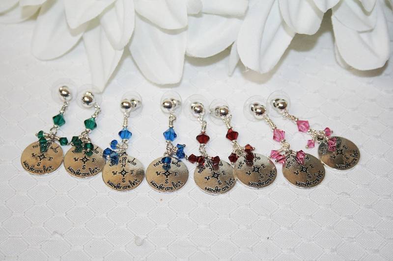 Nicht Alle, Die Wandern Sind Verloren Ohrringe Geschenke Für Den Reisenden Wanderer Ihre Wanderlust von AuntBeasBling