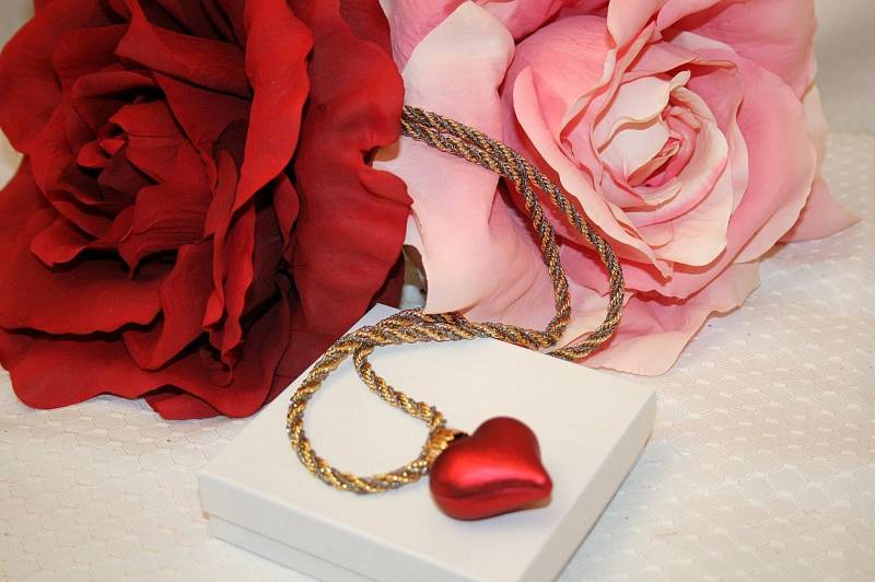Valentines Rotes Herz Halskette Ornament Valentinstag Geschenke Für Sie Valentines Rotes Herz Halskette Ornament Valentinstag Geschenke Für Sie von AuntBeasBling