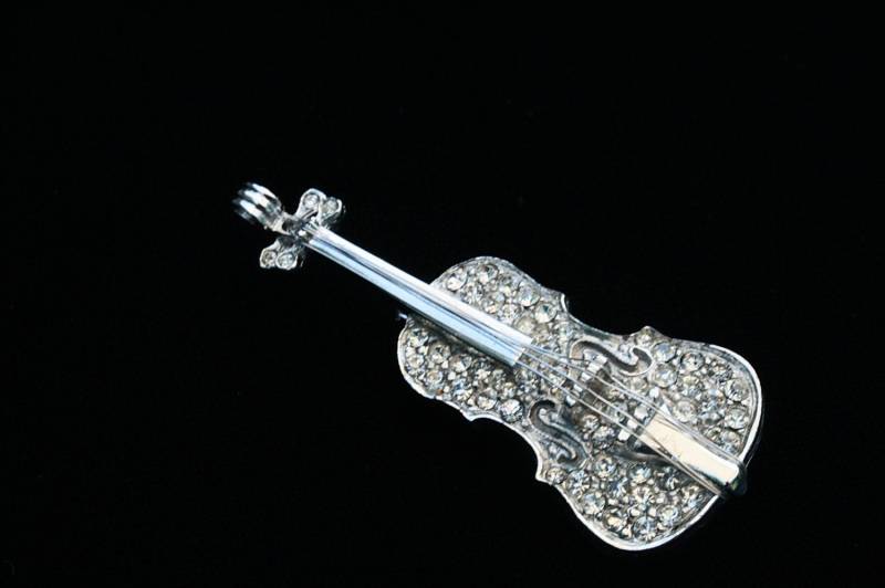 strass Violine Pin Brosche Vintage Detaillierte Qualität Muttertag Jeden Anlass-Musik-Liebhaber von AuntBeasBling