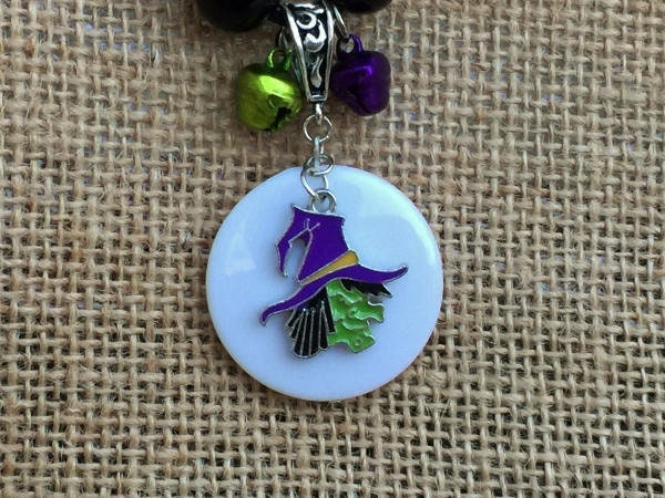 Wicked Hexe Chunky Halskette | Perlen Halloween Schmuck Verstellbare Länge von AuntJennysBeads