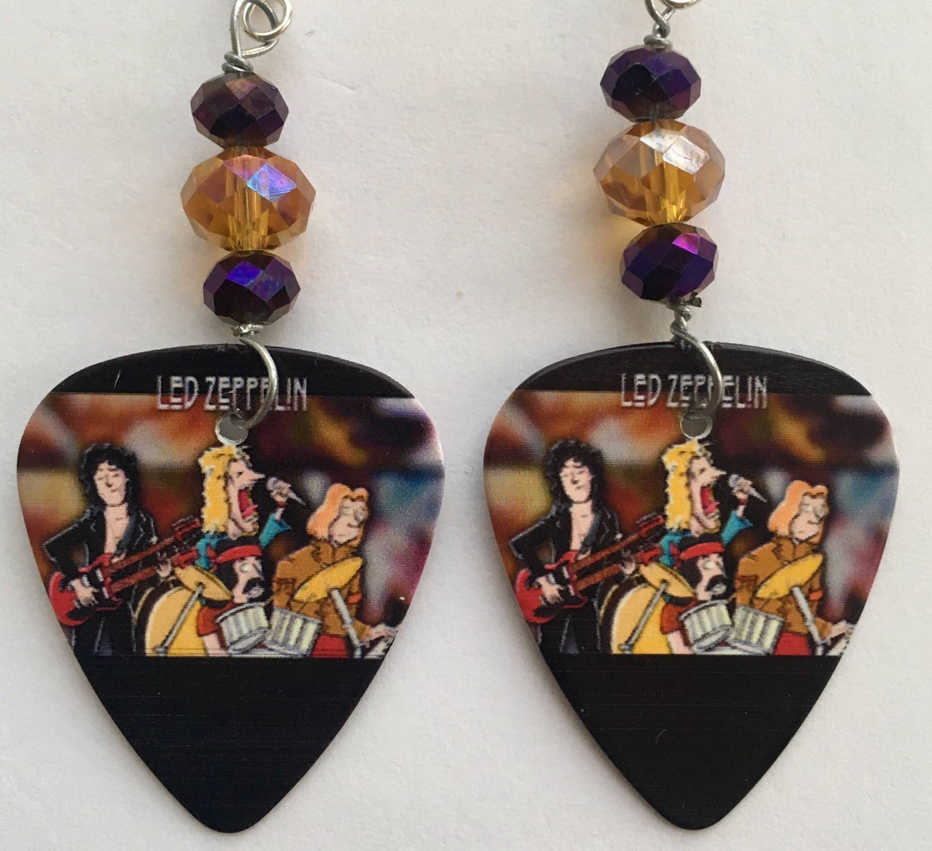 1 Paar Led Zeppelin Plektrum Ohrringe 1 Paar Led Zeppelin Plektrum Ohrringe von AuntShellDesigns