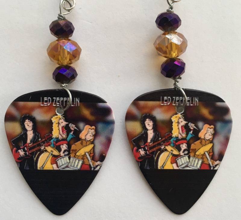 1 Paar Led Zeppelin Plektrum Ohrringe 1 Paar Led Zeppelin Plektrum Ohrringe von AuntShellDesigns