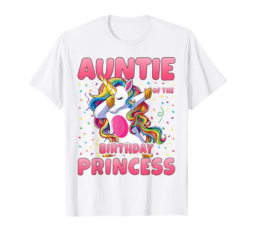 Auntie of the Birthday Princess Dabbing Unicorn Girl T-Shirt Auntie of the Birthday Princess Dabbing Unicorn Girl T-Shirt von Auntie of the Birthday Princess T-shirt Unicorn