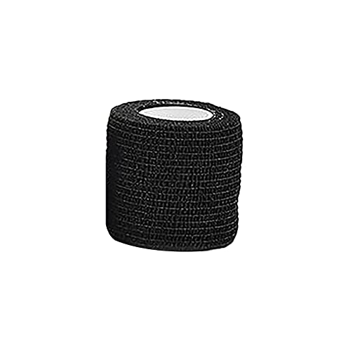 Selbsthaftende Tattoo-Abdeckung, Selbstklebendes Klebeband, Stickerei, 1 Stück, 5,5cm x 5,5cm, Selbsthaftende Bandage für Tattoo-Maschinengriff (Schwarz) von Aunye