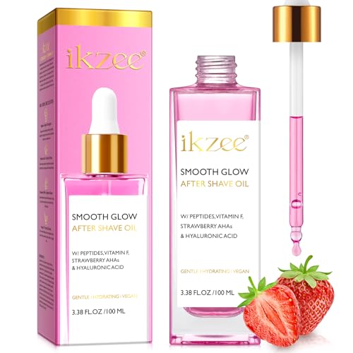 Nach Der Rasierung Öl Für Glatte Haut,Weich Servieren Nach Der Rasierung Öl Mit Hyaluronsäure&Peptide Zu Beruhigen Rasiermesser Brennen,Verhindern Eingewachsenes Haar&Trockenheit Für Frauen Und Männer von Auoiuoy