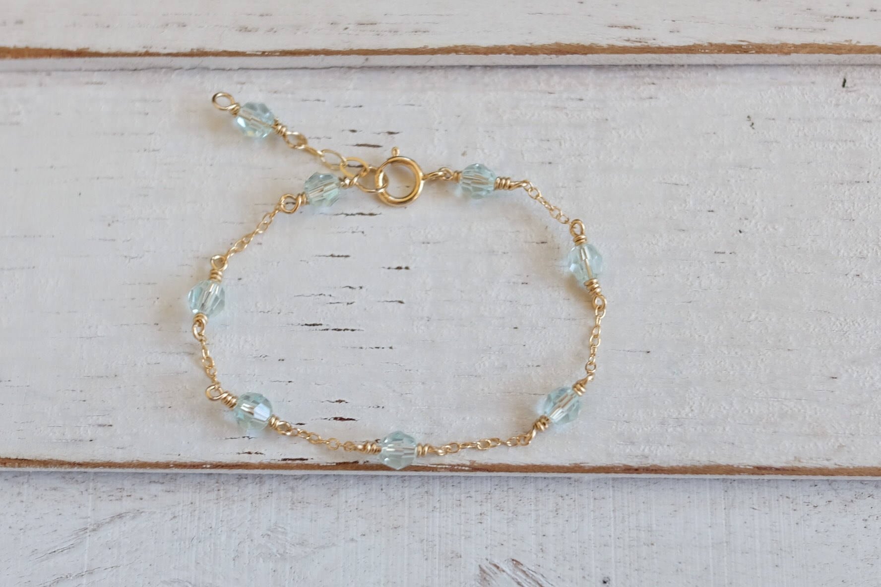 Geburtsstein Armband, Geburtsstein Schmuck, Baby Armband, Fußkettchen Neugeborene, Baby Mädchen Geschenk, Kleinkind Armband-Kind Armband-Mädchen von Aupetitpied