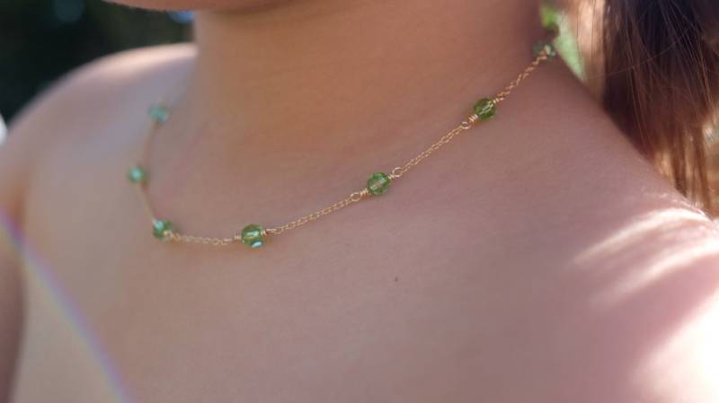 Geburtsstein Halskette - Geburtsmonat Schmuck Geburtstagsgeschenk Kind Personalisiertes Geschenk von Aupetitpied