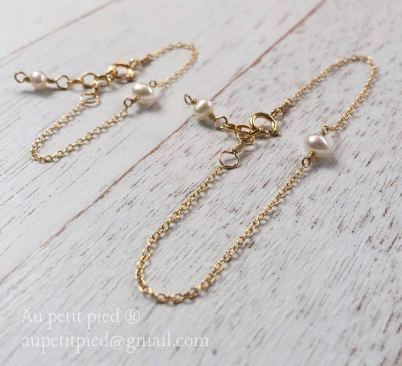 Süßwasser Armbänder Für Mutter Und Kind - Zwillingsgeschenk Schwester Schmuck Kleine Große Geschenk Passender von Aupetitpied