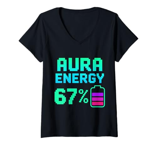 Damen Aura Energy 67 T-Shirt mit V-Ausschnitt Damen Aura Energy 67 T-Shirt mit V-Ausschnitt von Aura Energy 67 Shirt