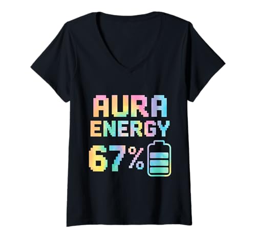Damen Aura Energy 67 T-Shirt mit V-Ausschnitt Damen Aura Energy 67 T-Shirt mit V-Ausschnitt von Aura Energy 67 Shirt