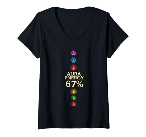 Damen Aura Energy at 67 Six Seven Lustiges Gen-Alpha-Slang-Meme T-Shirt mit V-Ausschnitt Damen Aura Energy at 67 Six Seven Lustiges Gen-Alpha-Slang-Meme T-Shirt mit V-Ausschnitt von Aura Energy Level For Mindfulness Seekers Apparel