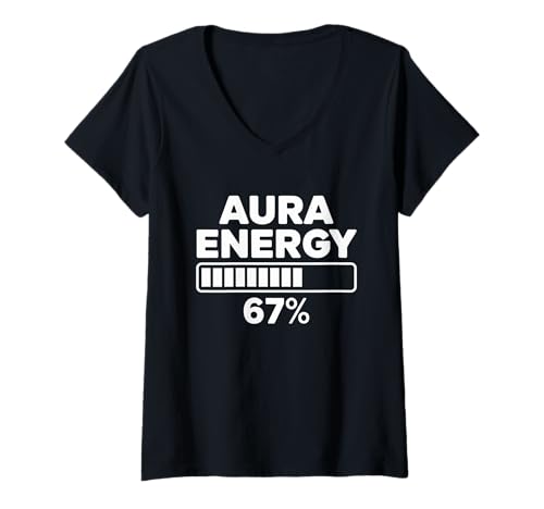 Damen Aura Energy at 67 Six Seven Lustiges Gen Alpha Slang Meme entspann Dich T-Shirt mit V-Ausschnitt Damen Aura Energy at 67 Six Seven Lustiges Gen Alpha Slang Meme entspann Dich T-Shirt mit V-Ausschnitt von Aura Energy Level For Mindfulness Seekers Apparel