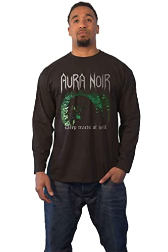 Aura Noir T Shirt Deep Tracts of Hell Band Logo offiziell Herren Schwarz L von Aura Noir