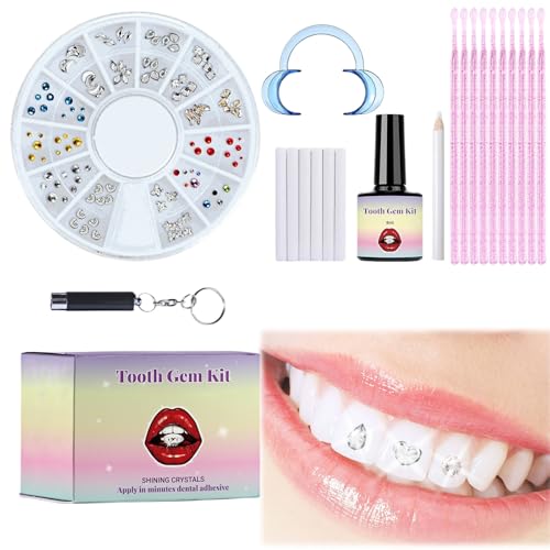 DIY Zahn Edelsteine Kit Zähne Kristall Dekoration für Frauen Abnehmbare Zahnornamente Zähne Dekor Mode Diamant Kristall Edelsteine von AuraBeen