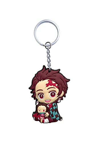 Aurabeam Tanjiro sitzend Dämonen Jäger Demons Slayer Schlüsselanhänger Japanisches Anime & Manga Figur Anhänger Ring Geschenk von Aurabeam
