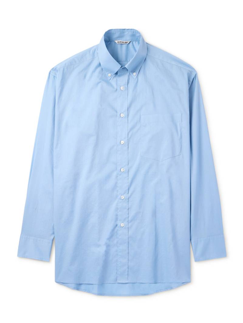 Auralee - Oversized Button-Down Collar Cotton Shirt - Men - Blue - 5 von Auralee