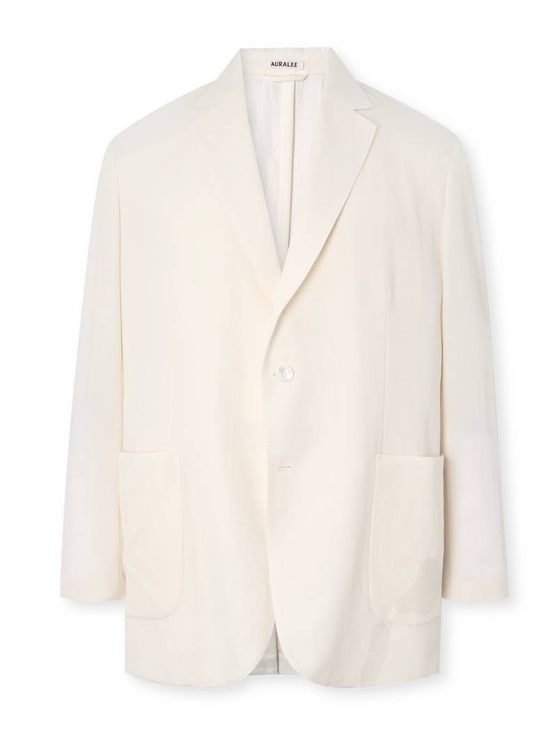Auralee - Oversized Cotton and Wool-Blend Gabardine Blazer - Men - Neutrals - 5 von Auralee