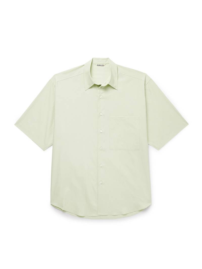 Auralee - Oversized Washed Cotton-Poplin Shirt - Men - Green - 3 von Auralee