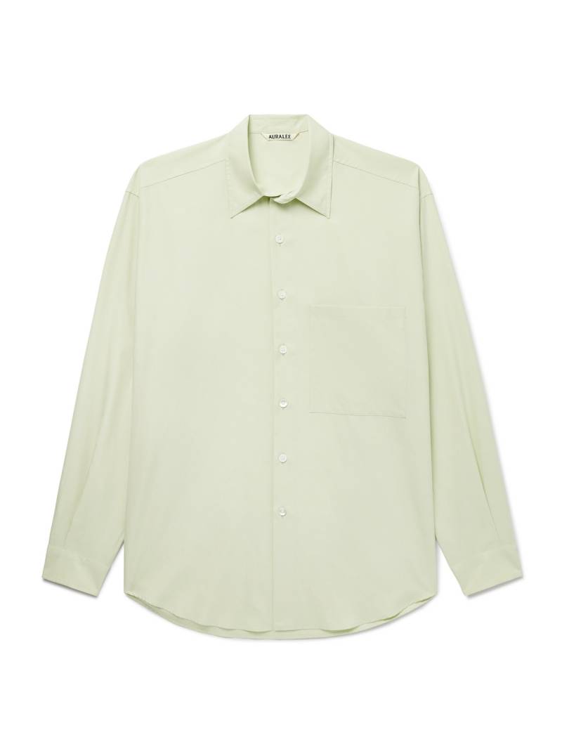 Auralee - Oversized Washed Cotton-Poplin Shirt - Men - Green - 5 von Auralee