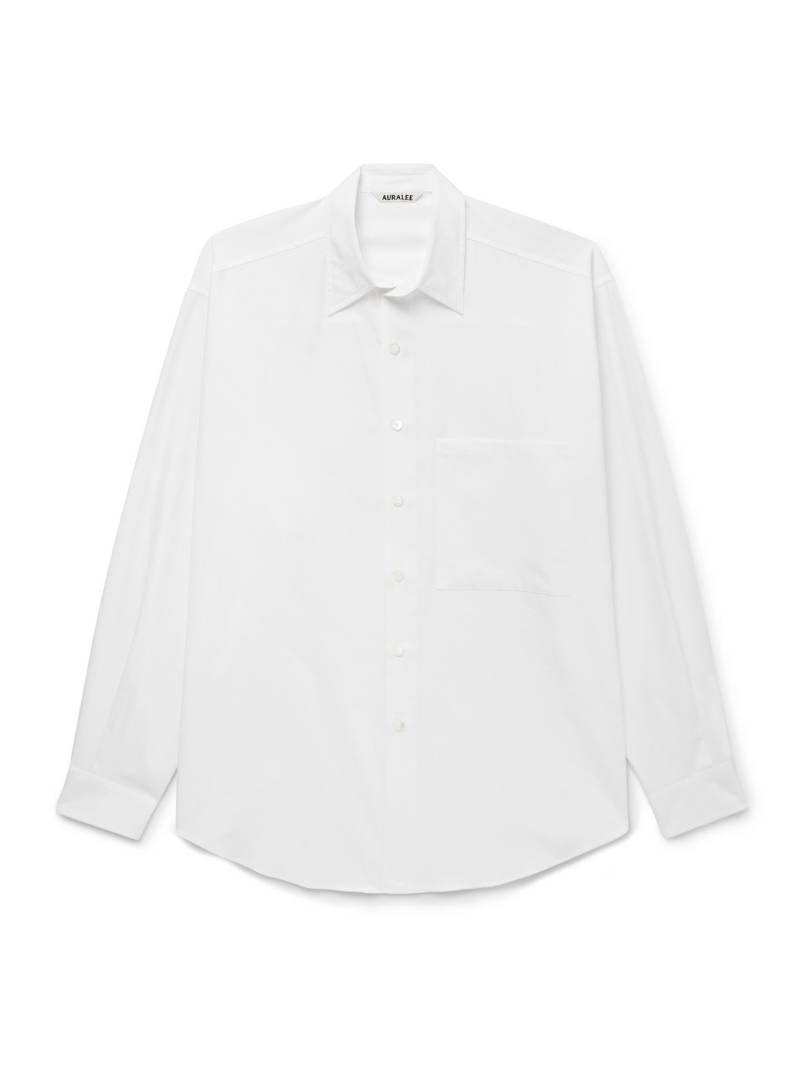 Auralee - Oversized Washed Cotton-Poplin Shirt - Men - White - 5 von Auralee