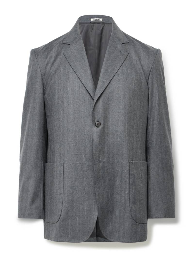 Auralee - Unstructured Pinstriped Wool-Blend Twill Suit Jacket - Men - Gray - 4 von Auralee