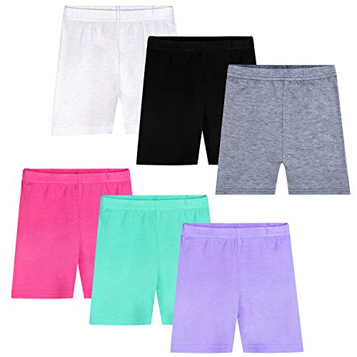 Auranso 6er Set Short Mädchen Kinder Radlerhose Kurze Leggings für Mädchen 2-10 Jahre 4-5 Jahre Mehrfarbig 2 von Auranso