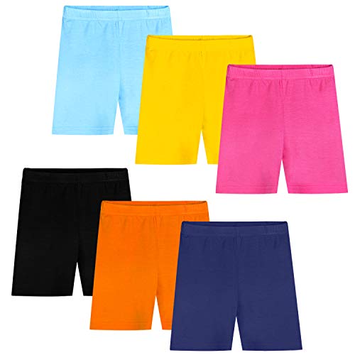 Auranso 6er Set Short Mädchen Kinder Radlerhose Kurze Leggings für Mädchen 2-10 Jahre 6-7 Jahre Mehrfarbig 1 von Auranso