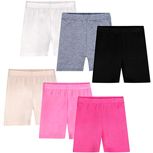 Auranso 6er Pack Radlerhose Mädchen Kurze Leggings mädchen Hose Shorts Radlerhosen Kinder Legging Hosen Sommershorts für 134 140 152 158 8-10 Jahre Mehrfarbig von Auranso