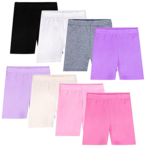 Auranso 8er Set Radlerhose Kinder Mädchen Kurze Leggings Shorts Unterhosen Sport Tanz für 2-10 Jahre 4-5 Jahre Mehrfarbig 2 von Auranso