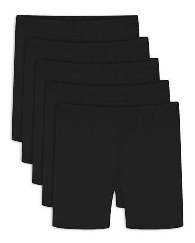 Auranso Mädchen Radlerhose Kinder Kurze Hose Leggings Shorts Baumwolle Unterhosen 5 Paar 5-14 Jahre Schwarz 10-12 Jahre von Auranso