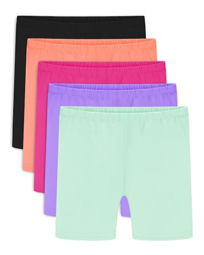 Auranso Mädchen Radlerhose Kinder Kurze Hose Leggings Shorts Baumwolle Unterhosen 5 Paar 5-14 Jahre Mehrfarbig 3 12-14 Jahre von Auranso