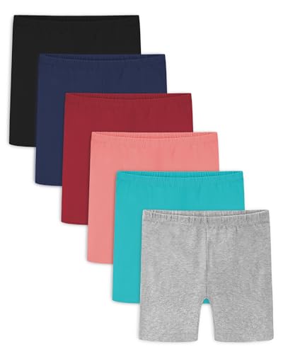 Auranso Radlerhose Mädchen Kinder Baumwolle Kurze Hose Shorts Leggings Unterhosen 6 Paar 5-14 Jahre Mehrfarbig 2 12-14 Jahre von Auranso