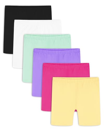 Auranso Radlerhose Mädchen Kinder Baumwolle Kurze Hose Shorts Leggings Unterhosen 6 Paar 5-14 Jahre Mehrfarbig 3 12-14 Jahre von Auranso