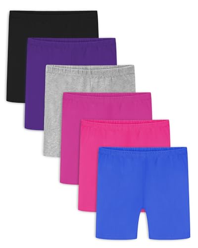 Auranso Radlerhose Mädchen Kinder Baumwolle Kurze Hose Shorts Leggings Unterhosen 6 Paar 5-14 Jahre Mehrfarbig 4 10-12 Jahre von Auranso